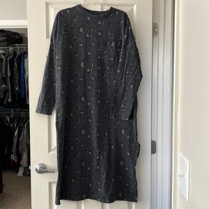 NWT Easel Navy Cotton T-shirt Dress Camo Print